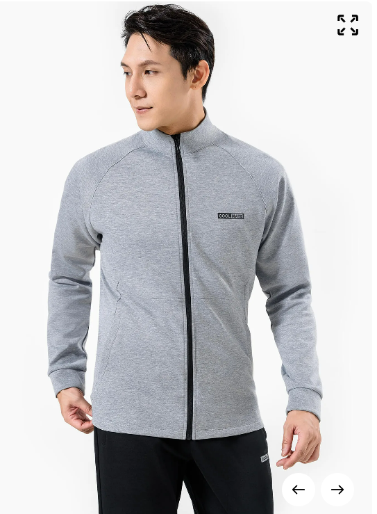 Áo Khoác Nam Dây Kéo Cổ Trụ Phối Rib Form Regular - 10F23JAC008