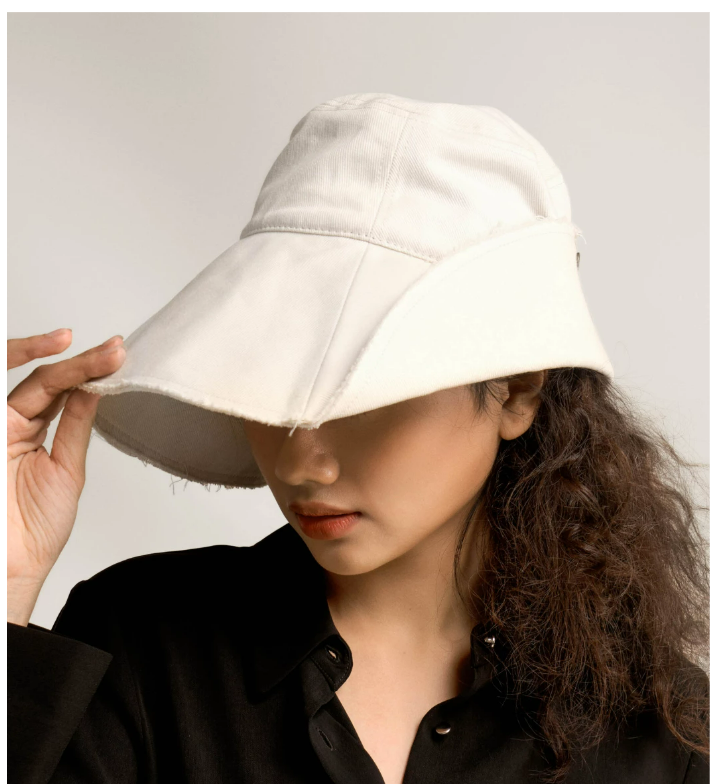 Nón Bucket rộng vành bấm nút - 10S23HATW003